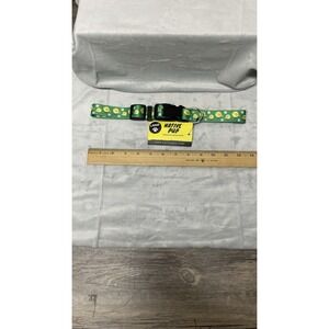 Native Pup Large Dog Collar Green Chick Pattern Adjustable Buckle